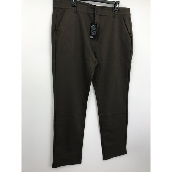 Paige Mens Stafford Knit Trouser Dark Pine Size 38 NEW - Picture 4 of 9